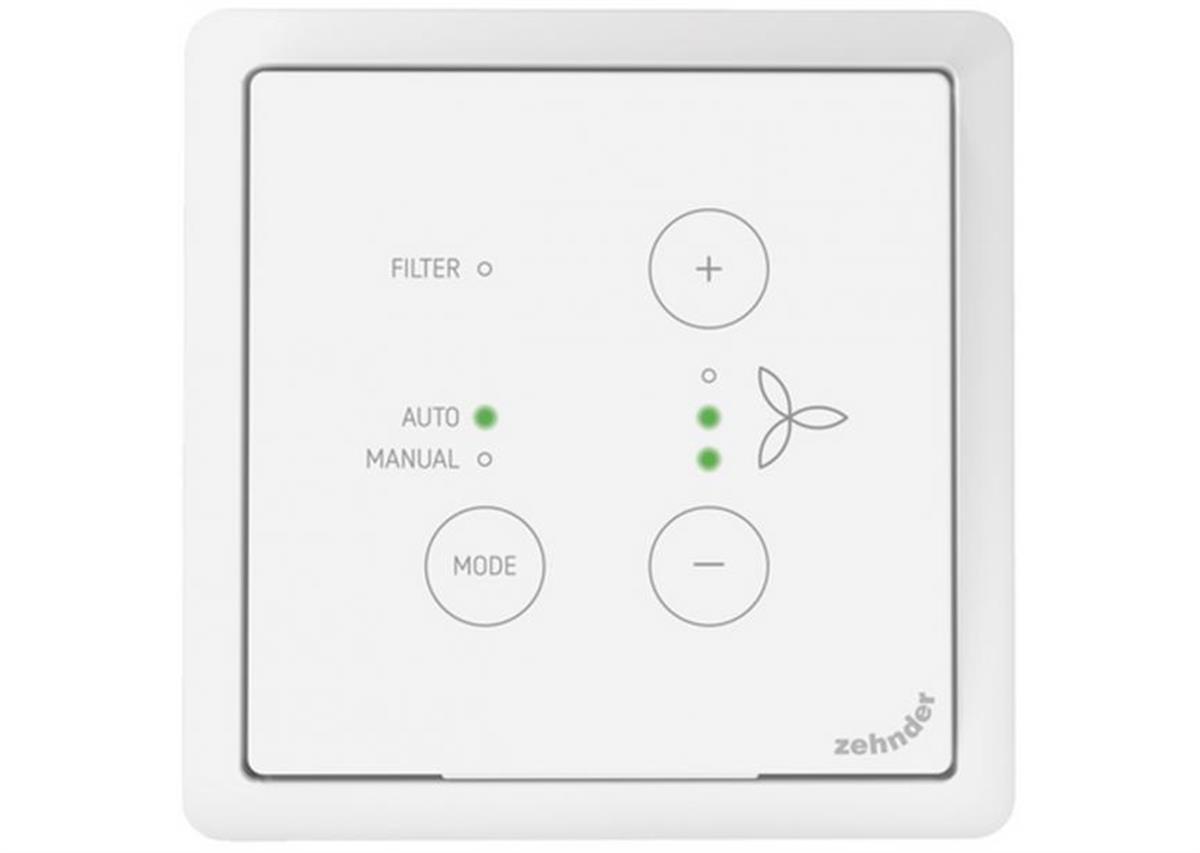 Zehnder ComfoSwitch C67 (9/25) standenschakelaar auto/manueel ComfoQ Quality/Premium (incl. opbouwkader)